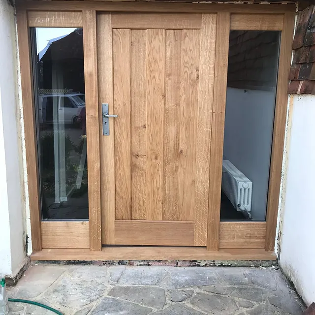 wood entrance door